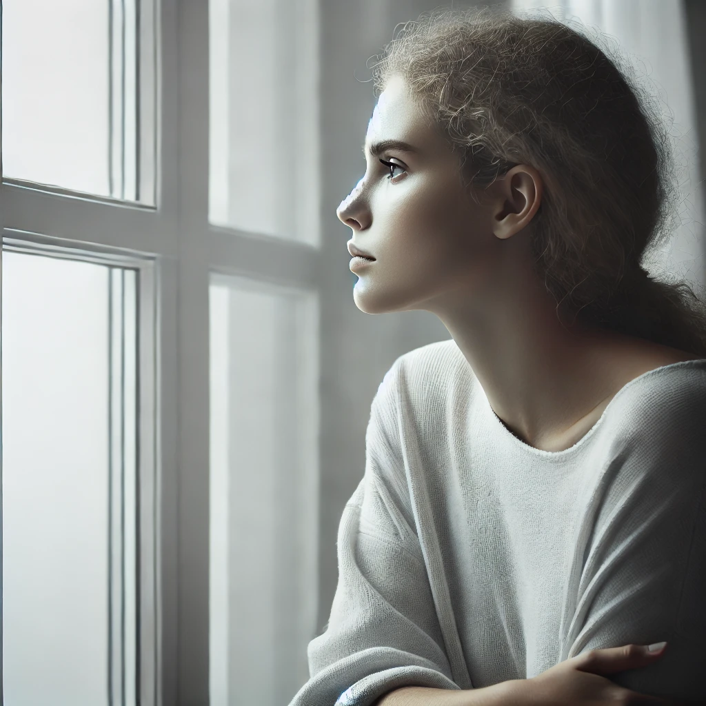 Depresyon ve yalnızlık hisseden bir kişi