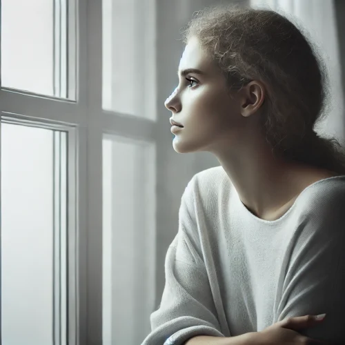 Depresyon ve yalnızlık hisseden bir kişi